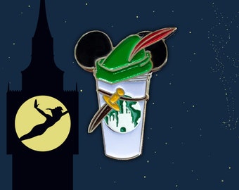 Peter pan castle coffee cup pin | tinkerbell | peterpan | peter pan pins | tink pins | lost boys pin