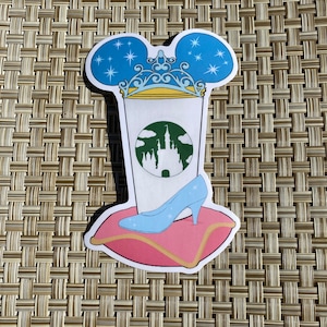 Cinderella castle cup sticker