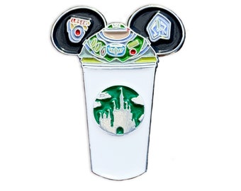 Buzz castle coffee cup pin | toy story pins | buzz pins pins | toy story 4 pins