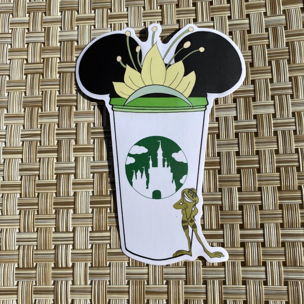 Tiana castle cup sticker | tiana castle cup vinyl sticker | tiana coffee dye cut sticker / tiana coffee decal | tiana coffee |