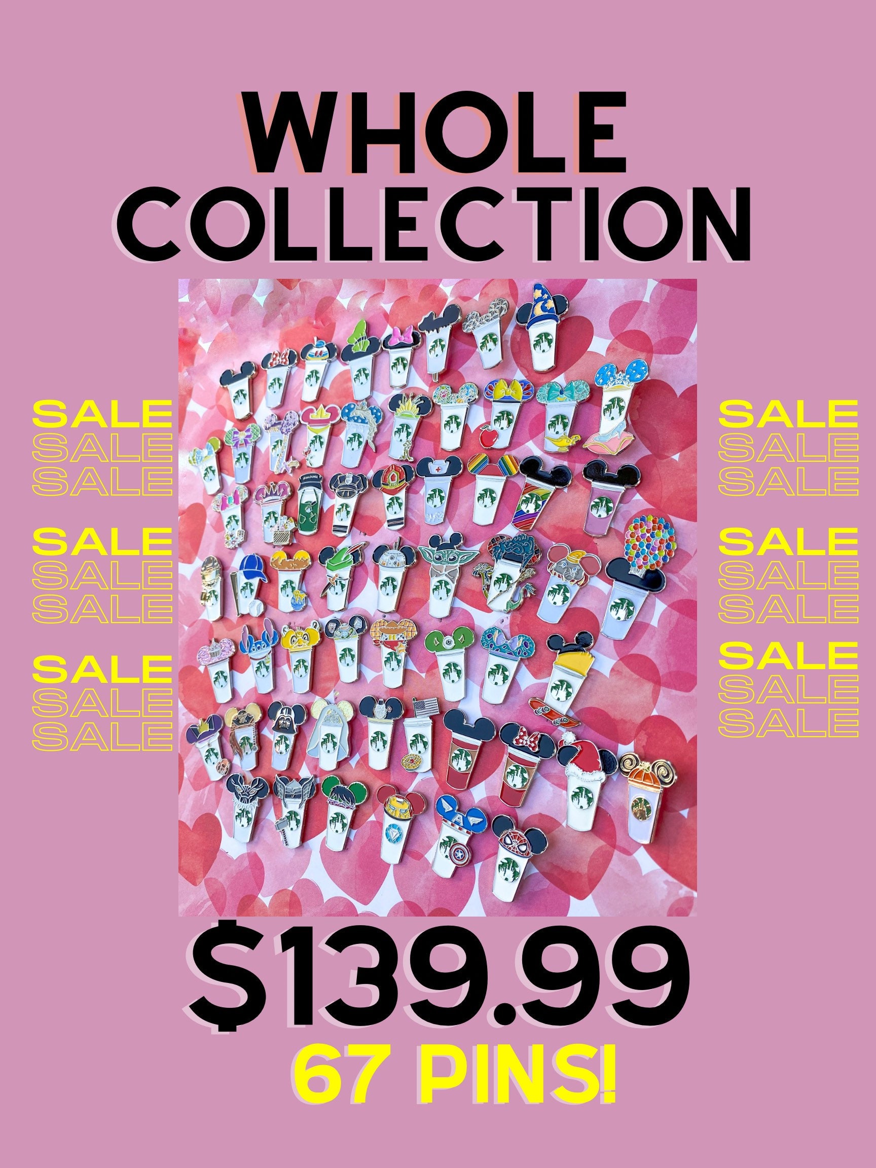 Entire castle cup collection 66 pins ( limited )