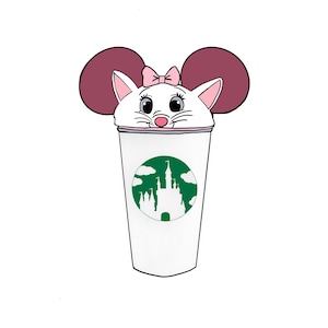 Marie aristocats castle coffee cup pin | aristocats pin | duchess pins | toulhouse pins | cat pins