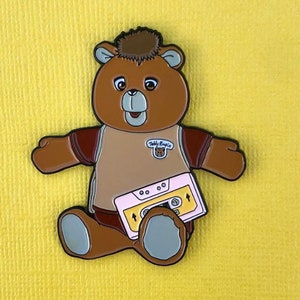 Music Teddy Bear Enamel Pin | Teddy bear pin | nostalgia pins | Old toys
