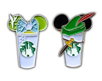 Peter pan and tinkerbell castle coffee cup pin | tinkerbell | peterpan | peter pan pins | tink pins | lost boys pin