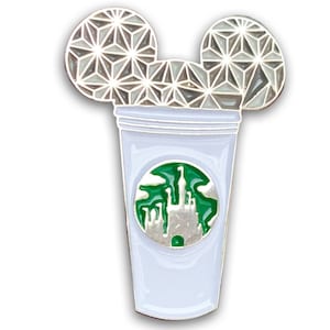 Epcot castle coffee cup pin | epcot pins | magic kingdom pins | theme park pins | vintage disney