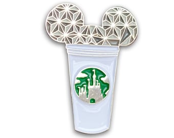 Epcot castle coffee cup pin | epcot pins | magic kingdom pins | theme park pins | vintage disney