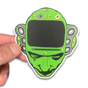 Media player sticker | computer stickers | pop culture decals | decal | dye cut sticker | vinyl sticker | windows media player sticker