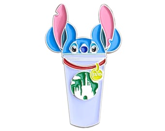 Pin de taza de café Stitch castle / alfileres de Disney / alfileres de puntada / alfileres de puntada de lilo / alfileres de esmalte lilo