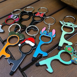 Mouse Head Door Opener With Stylus Tip | The Child | Nurse Door Opener | Bottle Opener | Keychain | Disney door opener