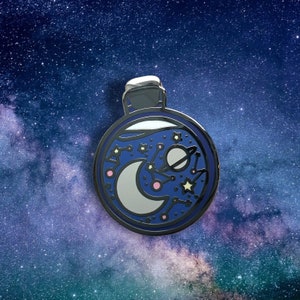 Astronomy jar enamel pin | stars pin | planets pin | stars and planets | astronomy enamel pins