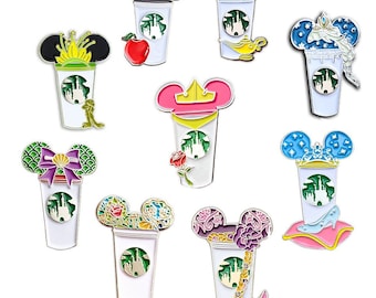 Princess Castle Coffee Cup Pin Pack (9 Pins) | Enamel Pin