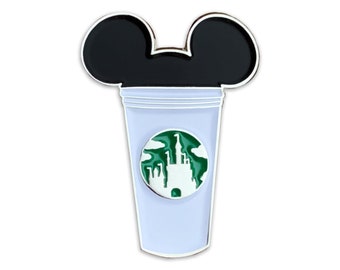 Mouse ears castle coffee cup pin | coffee pins | lapel pin | coffee
