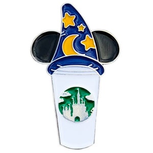 Fantasia castle coffee cup pin