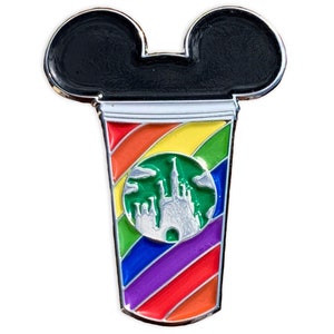 Rainbow mouse castle coffee cup pin | disney pins | pride pins | rainbow accessories