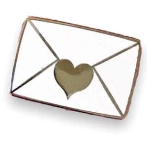 Pino de esmalte de carta de amor | alfinetes de letras | coração de <br> Entrega Rápida? amor pin | broche do dia dos namorados