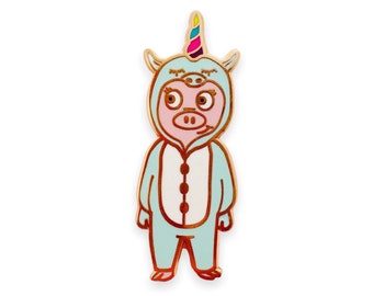 Piggie Unicorn Pin