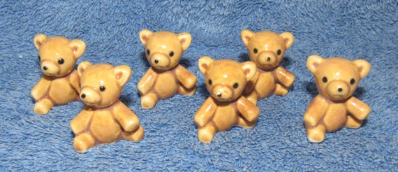 miniature teddy bear figurines