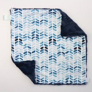 Watercolor Herringbone, Minky Lovey