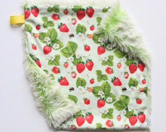 Strawberry Kisses, Minky Lovey