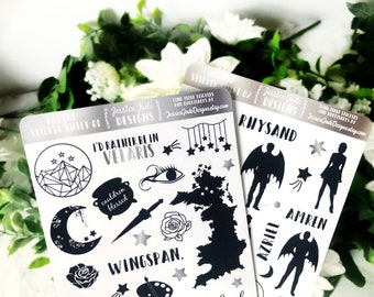 01. Acotar Sticker Sheets | 27/31 Bookish Stickers | Matte Sticker Sheet