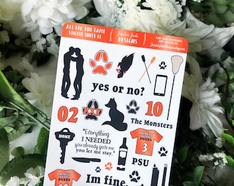 25. All For The Game / Foxhole Court Sticker Sheet | 34 Bookish Stickers | Matte Sticker Sheet