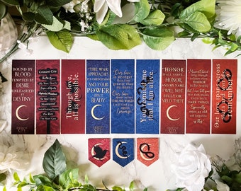 03. Crescent City Inspired Bookmarks - House of Earth and Blood | House of Sky and Breath | House of Flame and Shadow. Set Available. 210GSM