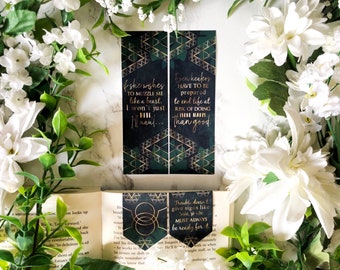 116. Witches Steeped in Gold Inspired Bookmarks - options available