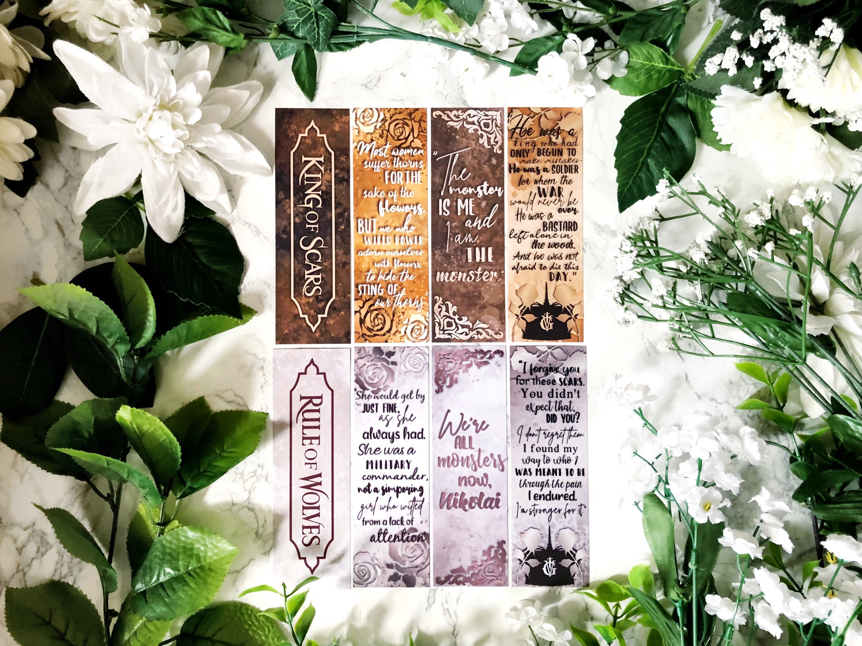 06. King Of Scars & Rule of Wolves Inspired Bookmarks