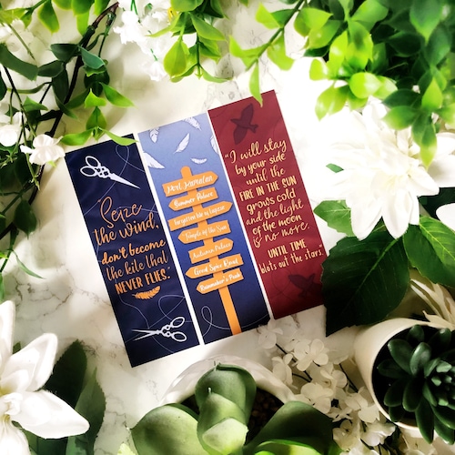 67. Spin the Dawn & Unravel the Dusk Inspired Bookmarks | Etsy