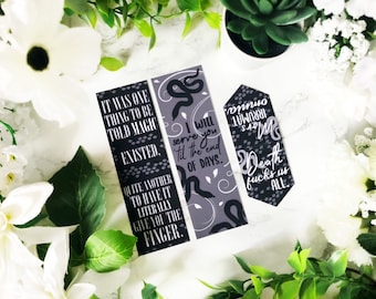 07. Ninth House & Hell Bent (Alex Stern Series) by Leigh Bardugo Inspired Bookmarks - Printed on 210gsm card.