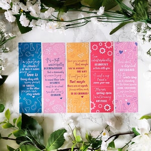 83. Ali Hazelwood inspired Bookmarks | Love Hypothesis, Love on the Brain, Loathe to Love You, Love, Theoretically & mor - Options Available
