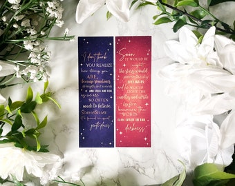 66. Letters of Enchantment - Divine Rivals and Ruthless Vows Inspired Bookmark Set. Printed on 210GSM Card