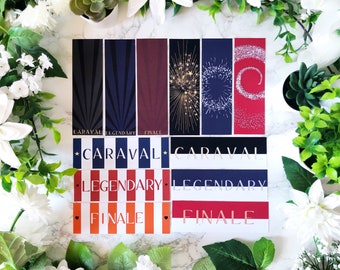 23. Caraval, Legendary & Finale Bookmarks - sets - options available