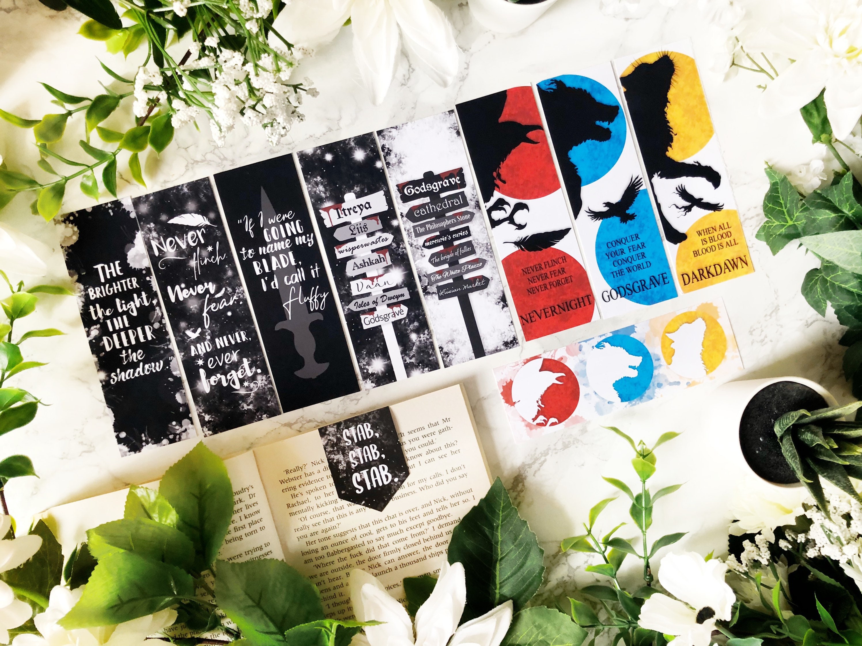 08. Nevernight Series Bookmarks - Options Available