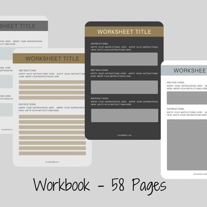 Workbook Template for Canva, Workbook Course Template, Steps Template, Ebook Template, Canva Printables, Canva Planner, Canva Templates.