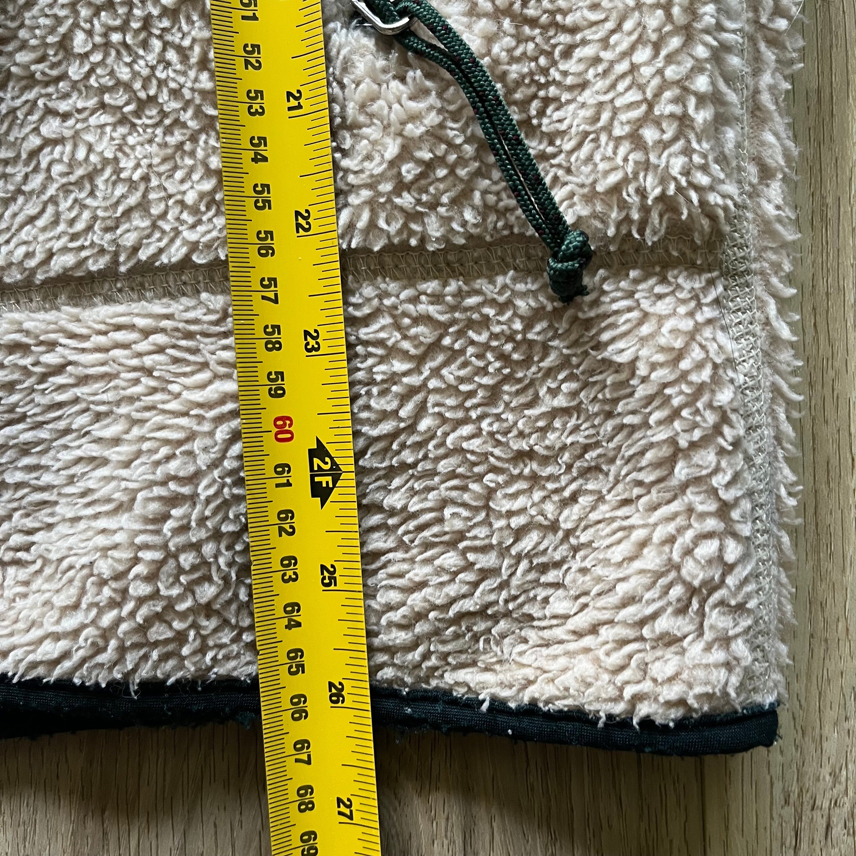 1999 Patagonia Retro-x Deep Pile Fleece Oatmeal/green - Etsy