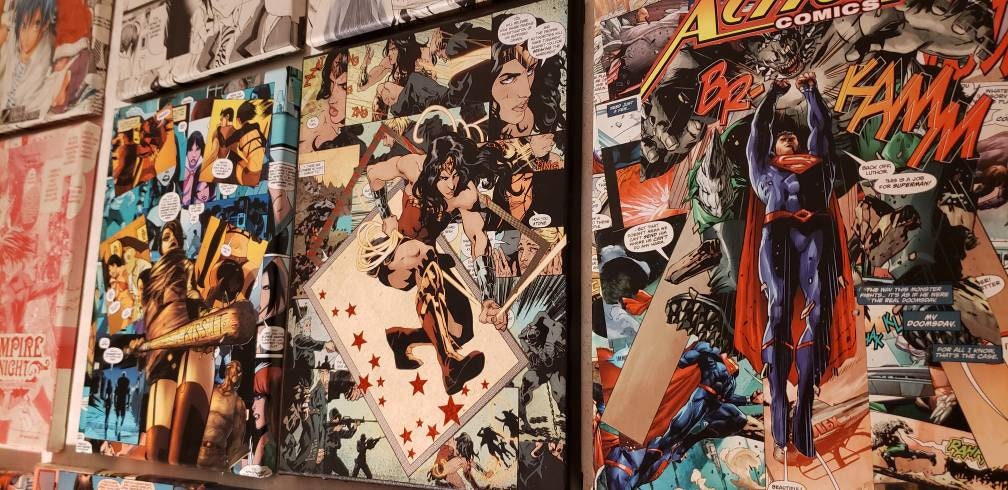 Wonder Woman Comic Collage DC Comics - Etsy