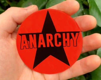 Anarchy Sticker Anarchism Vinyl Decal Black Red Star Anarchist Socialist Syndicalism