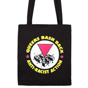 Queers Bash Back Einkaufstasche: Vintage Remake antirassistisches LGBTQ Design
