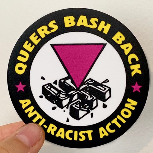 Queers Bash Back Anti Racist Action Sticker Anti Fascist Etsy