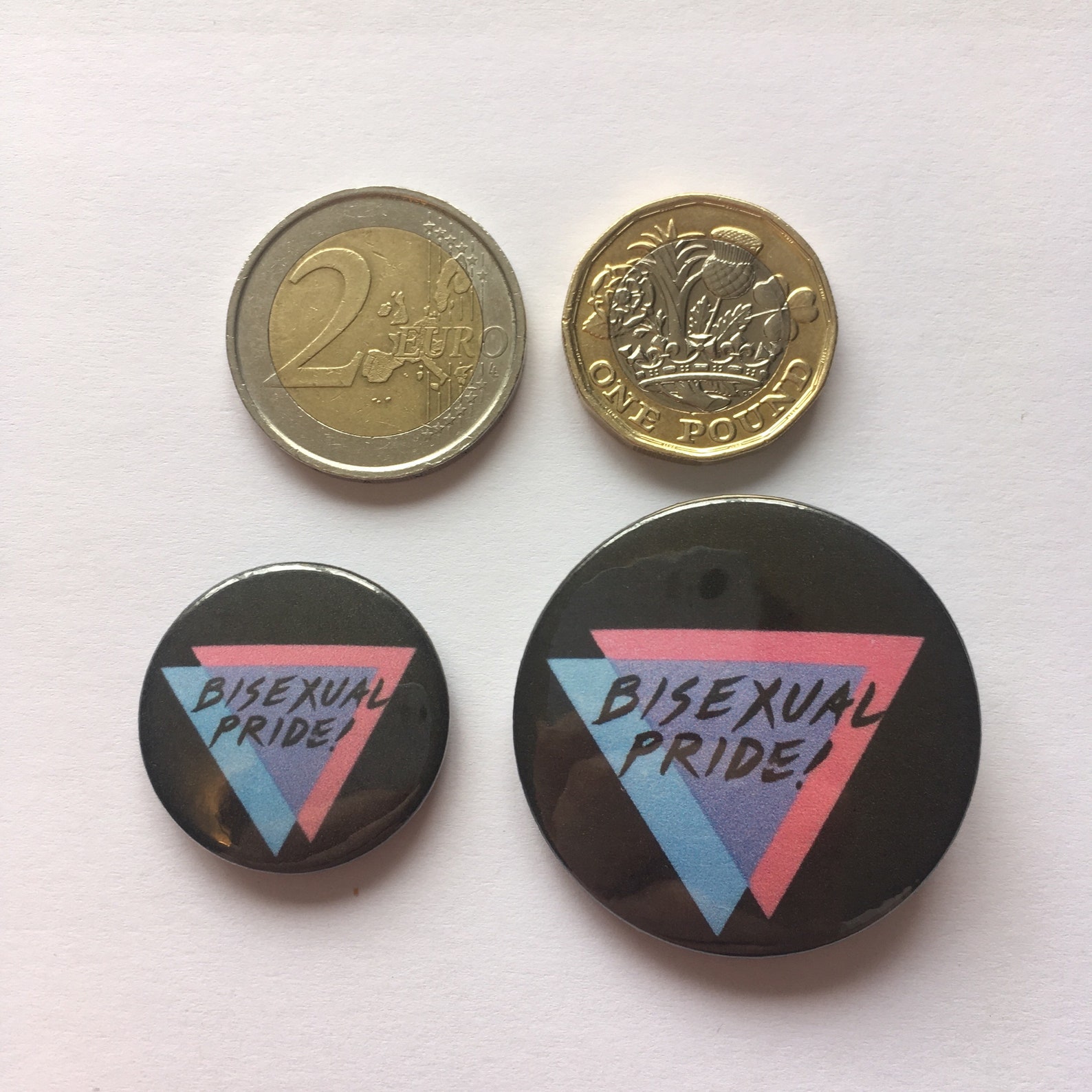Set of 4 Bisexual Pride LGBT Bi Pin Badge Buttons - Etsy UK