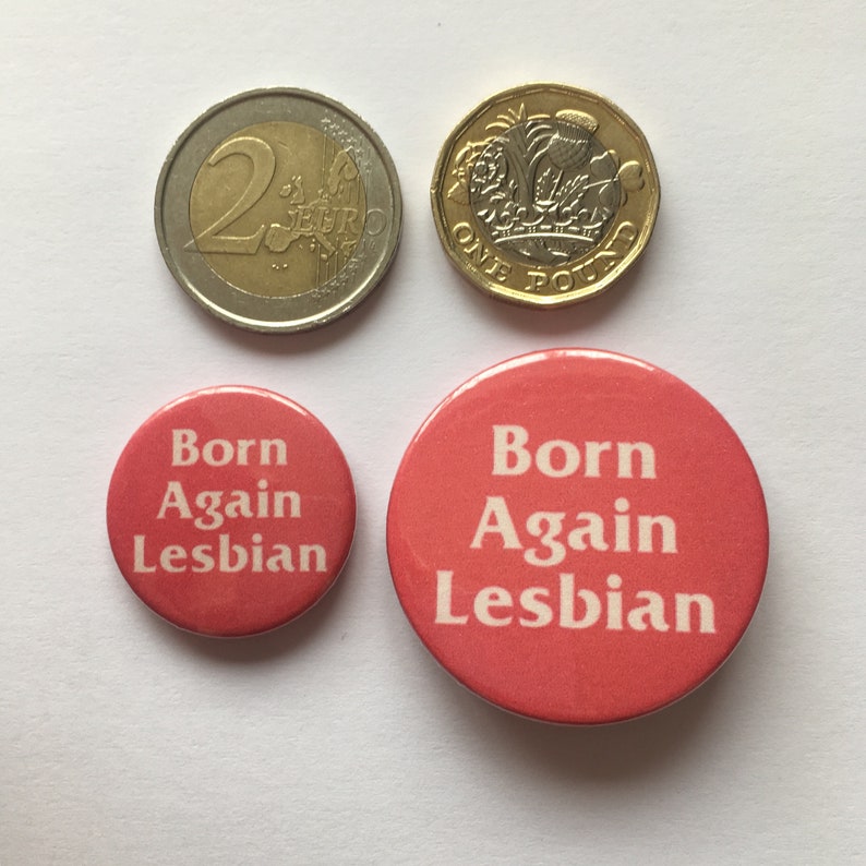 Lesbian LGBT Badge Set Gay Pride Sapphic Lavender Vintage Style Buttons image 4