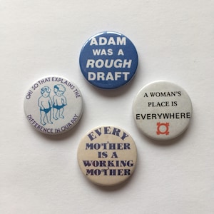 Feminist Vintage Remake 4 Badge Set