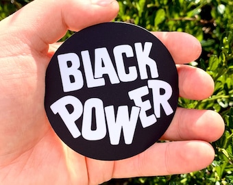 Black Power Vinyl Sticker Vintage Remake Anti-Racist Protest Decal