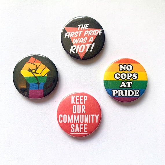 4 LGBTQ Pride Badge Set Gay Lesbian Bisexual Transgender Queer Community Pins Buttons Rainbow Flag LGBT