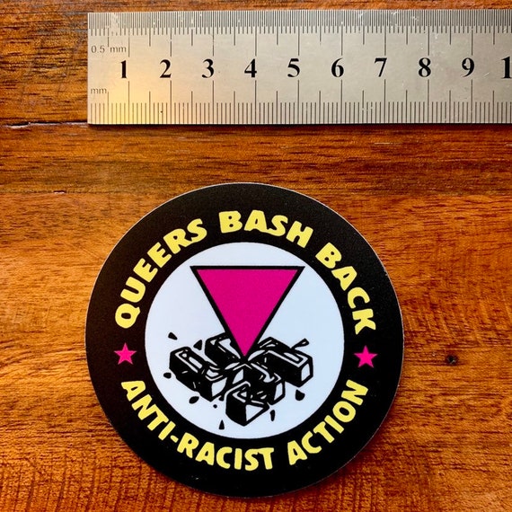Queers Bash Back Anti Racist Action Sticker Anti Fascist Etsy