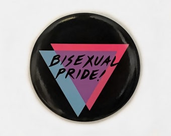 4 Bisexual Pride Buttons Bi Badge Vintage Remake Pins Retro | Etsy