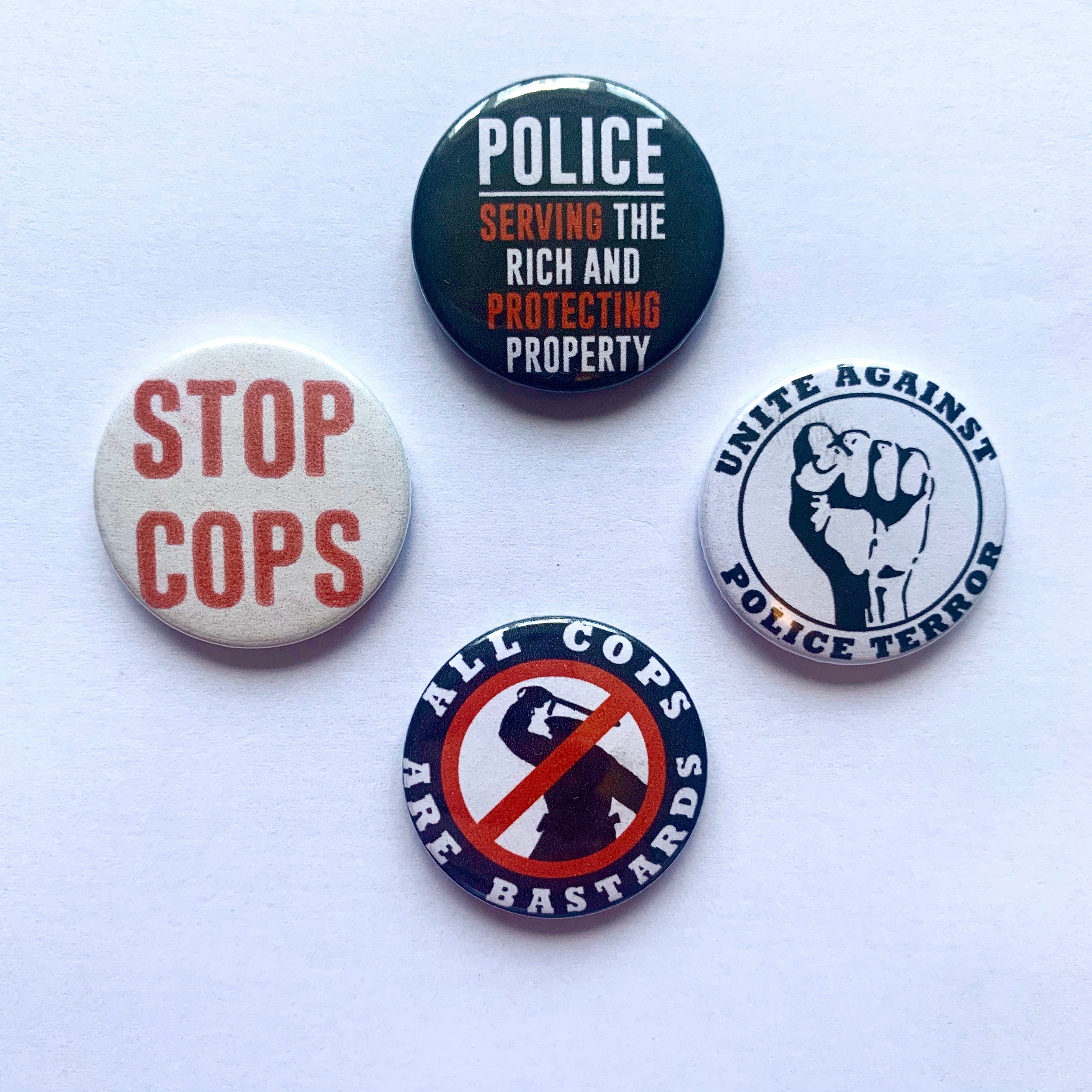 Protest pins on sale