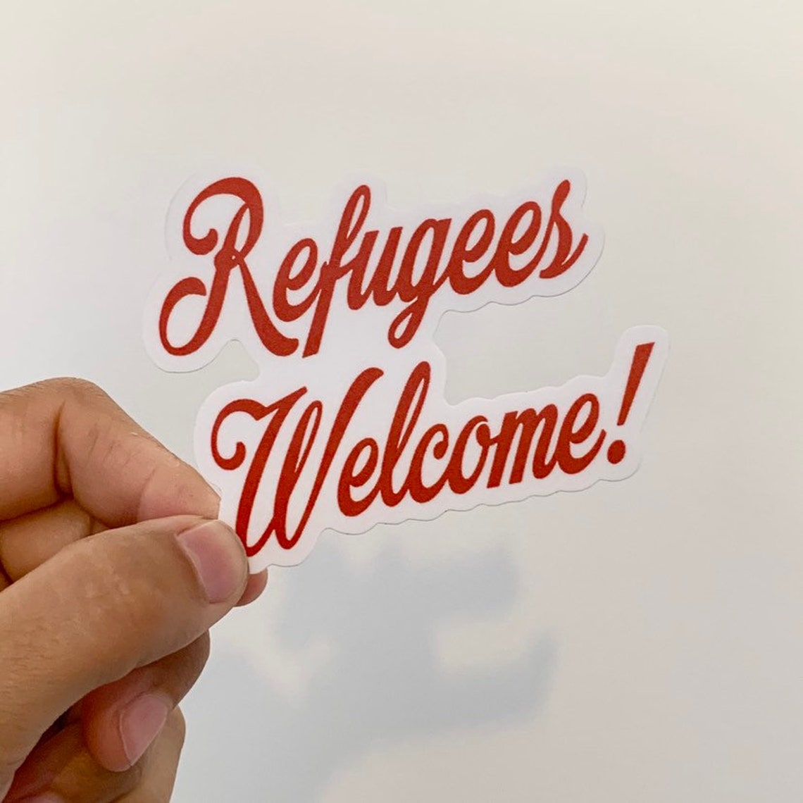 Refugees Welcome Sticker Immigration Protest Vinyl Decal ...