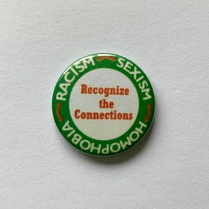 Intersectional Button Anti-Racist Feminist LGBT Pride Ally Pin Badge